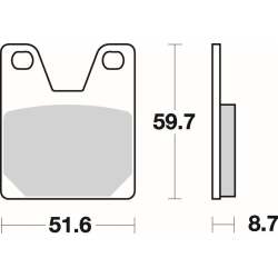 SBS 733 LS motocyklowe klocki hamulcowe komplet na 1 tarczę sklep motocyklowy MOTORUS.PL