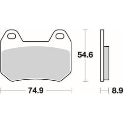 SBS 746 HF motocyklowe klocki hamulcowe komplet na 1 tarczę sklep motocyklowy MOTORUS.PL