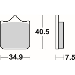 SBS 762 HS motocyklowe klocki hamulcowe komplet na 1 tarczę sklep motocyklowy MOTORUS.PL