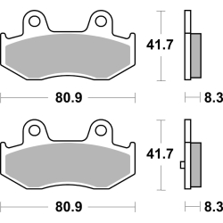 SBS 781 HF motocyklowe klocki hamulcowe komplet na 1 tarczę sklep motocyklowy MOTORUS.PL