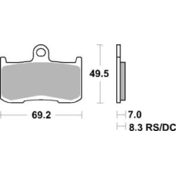 SBS 782 DC motocyklowe klocki hamulcowe komplet na 1 tarczę sklep motocyklowy MOTORUS.PL