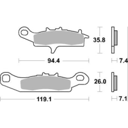 SBS 798 SI motocyklowe klocki hamulcowe komplet na 1 tarczę sklep motocyklowy MOTORUS.PL