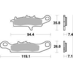 SBS 801 RSI motocyklowe klocki hamulcowe komplet na 1 tarczę sklep motocyklowy MOTORUS.PL