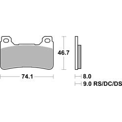 SBS 809 RS motocyklowe klocki hamulcowe komplet na 1 tarczę sklep motocyklowy MOTORUS.PL