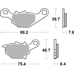 SBS 820 SI motocyklowe klocki hamulcowe komplet na 1 tarczę sklep motocyklowy MOTORUS.PL