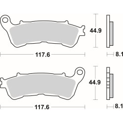 SBS 828 HS motocyklowe klocki hamulcowe komplet na 1 tarczę sklep motocyklowy MOTORUS.PL