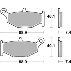 SBS 833 RQ motocyklowe klocki hamulcowe komplet na 1 tarczę sklep motocyklowy MOTORUS.PL