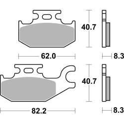 SBS 835 RSI motocyklowe klocki hamulcowe komplet na 1 tarczę sklep motocyklowy MOTORUS.PL