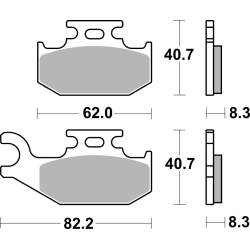 SBS 836 RSI motocyklowe klocki hamulcowe komplet na 1 tarczę sklep motocyklowy MOTORUS.PL