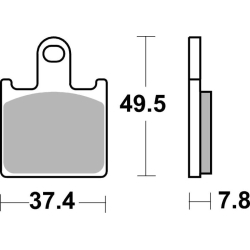 SBS 838 RS motocyklowe klocki hamulcowe komplet na 1 tarczę sklep motocyklowy MOTORUS.PL