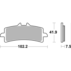 SBS 841 HS motocyklowe klocki hamulcowe komplet na 1 tarczę sklep motocyklowy MOTORUS.PL