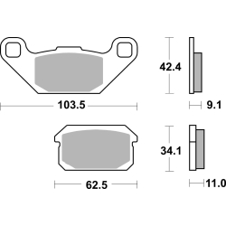 SBS 848 HF motocyklowe klocki hamulcowe komplet na 1 tarczę sklep motocyklowy MOTORUS.PL