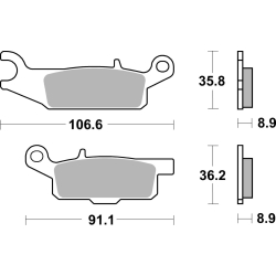 SBS 851 SI motocyklowe klocki hamulcowe komplet na 1 tarczę sklep motocyklowy MOTORUS.PL