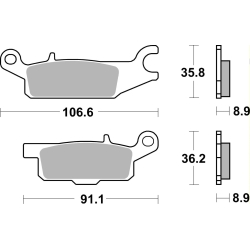 SBS 852 RSI motocyklowe klocki hamulcowe komplet na 1 tarczę sklep motocyklowy MOTORUS.PL