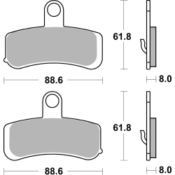 SBS 853 H.HS motocyklowe klocki hamulcowe komplet na 1 tarczę sklep motocyklowy MOTORUS.PL