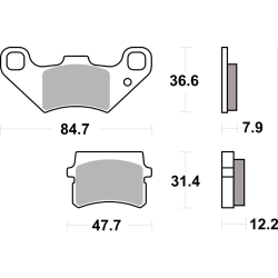 SBS 855 HF motocyklowe klocki hamulcowe komplet na 1 tarczę sklep motocyklowy MOTORUS.PL