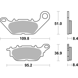 SBS 858 HF motocyklowe klocki hamulcowe komplet na 1 tarczę sklep motocyklowy MOTORUS.PL