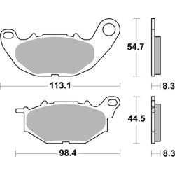 SBS 931 DC motocyklowe klocki hamulcowe PRZÓD DUAL CARBON YAMAHA YZFR25, R3 MOTORUS.PL