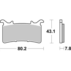 SBS 985 SP EVO motocyklowe klocki hamulcowe komplet na 1 tarczę BMW M1000RR 2021, HONDA CBR1000RR-R 2020- MOTORUS.PL