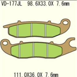 VESRAH VD177JL Sintered motocyklowe klocki hamulcowe HONDA CBR125R 04-16 sklep MOTORUS.PL