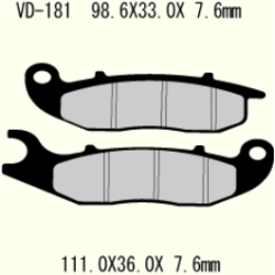 VESRAH VD181 SEMI METALIC klocki hamulcowe Przód HONDA CRF250L Thailand 2013-2021 MOTORUS.PL