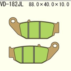 VESRAH VD182JL Sintered motocyklowe klocki hamulcowe TYŁ HONDA CBR125R 2018-2021, CRF250 Rally MOTORUS.PL