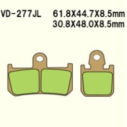 VESRAH VD-277JL Sintered motocyklowe klocki hamulcowe sklep motocyklowy MOTORUS.PL