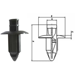 TOURMAX RVT-PR06 kołek montażowy spinka do owiewek motocyklowych 1szt. MOTORUS.PL