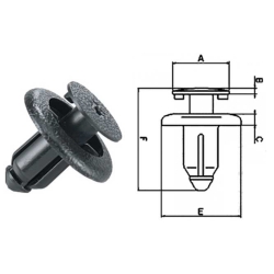 TOURMAX RVT-PT01 kołek montażowy spinka do owiewek motocyklowych 1szt. MOTORUS.PL