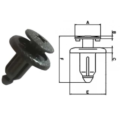 TOURMAX RVT-PT03 kołek montażowy spinka do owiewek motocyklowych 1szt. MOTORUS.PL