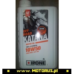 IPONE 800365 KATANA OFF-ROAD 10W50 olej silnikowy 100% SYNTETYK 2L (ESTER, MA2) (800365) sklep motocyklowy MOTORUS.PL