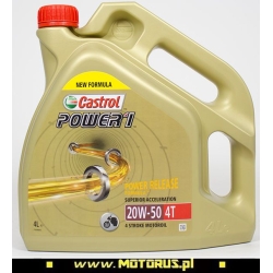CASTROL Power1 20W50 4T motocyklowy silnikowy olej mineralny 4Litry sklep motocyklowy MOTORUS.PL