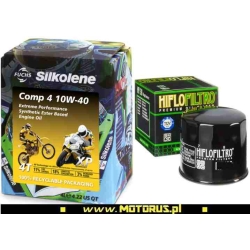 SILKOLENE COMP 4 10W40 XP 4T olej silnikowy motocyklowy 4 Litry + filtr oleju Hiflo Filtro HF sklep motocyklowy MOTORUS.