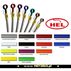 HEL przewody hamulcowe w stalowym oplocie TYŁ 1szt. Aprilia RSV Mille 1000 1998-2000 sklep MOTORUS.PL