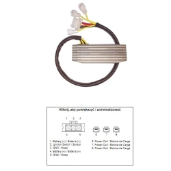 DZE 2334 regulator napięcia SUZUKI VS700 1985-1987, VS750 1988-1991, VS800 1992-1997 MOTORUS.PL