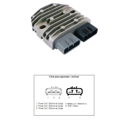 DZE regulator napięcia BMW S1000RR 08-12, R1200GS 13-15, DUCATI 1200, TRIUMPH, KAWASAKI, YAMAHA, MOSFET (50A)