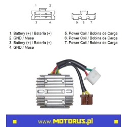 DZE 2460-01 regulator napięcia APRILIA RSV1000SP/R 98-03, RSV1000R Tuono 02-05, SL1000 Falco 00-02 MOTORUS.PL