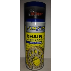 SUNSTAR CHAIN LUBRICANT ON ROAD smar łańcucha napędowego 400ml BIAŁY MOTORUS.PL