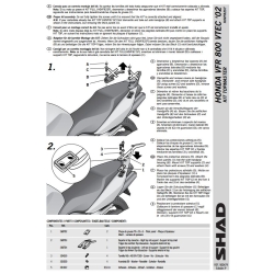 SHAD stelaż kufra centralnego HONDA VFR800 VTEC 02-04 MOTORUS.PL