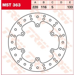 TRW LUCAS MST363 TYŁ motocyklowa tarcza hamulcowa YAMAHA YZF-R6 RJ03, YZF-R1 RN09