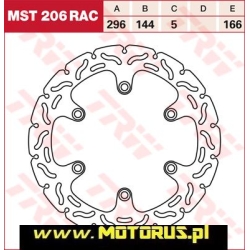 TRW MST206RAC motocyklowa tarcza hamulcowa średnica 296mm sklep motocyklowy MOTORUS.PL