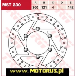 TRW MST230 motocyklowa tarcza hamulcowa średnica 300mm sklep motocyklowy MOTORUS.PL