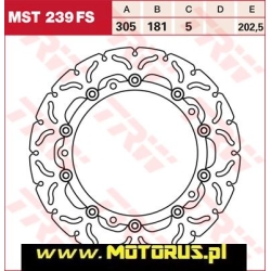 TRW MST239FS motocyklowa tarcza hamulcowa średnica 305mm sklep motocyklowy MOTORUS.PL