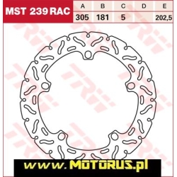 TRW MST239RAC motocyklowa tarcza hamulcowa średnica 305mm sklep motocyklowy MOTORUS.PL