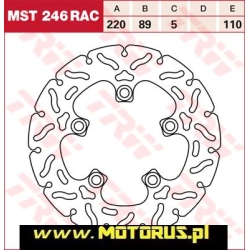 TRW MST246RAC motocyklowa tarcza hamulcowa średnica 220mm sklep motocyklowy MOTORUS.PL