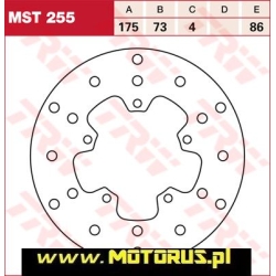 TRW MST255 motocyklowa tarcza hamulcowa średnica 175mm sklep motocyklowy MOTORUS.PL