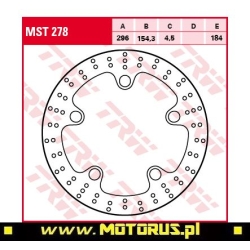 TRW MST278 motocyklowa tarcza hamulcowa średnica 296mm sklep motocyklowy MOTORUS.PL