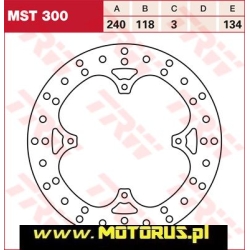 TRW MST300 motocyklowa tarcza hamulcowa średnica 240mm HONDA sklep motocyklowy MOTORUS.PL