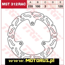 TRW MST312RAC motocyklowa tarcza hamulcowa średnica 220mm sklep motocyklowy MOTORUS.PL