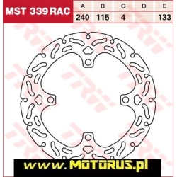 TRW MST339RAC motocyklowa tarcza hamulcowa średnica 240mm sklep motocyklowy MOTORUS.PL